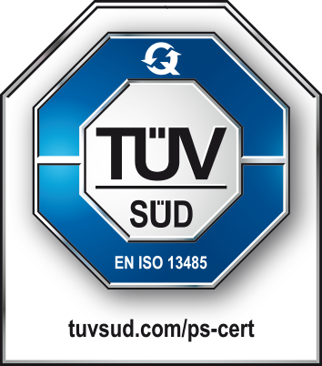 TÜV SÜD certified EN ISO 13485